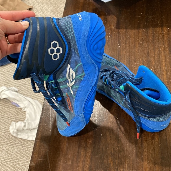 Kids Blue High-Top Sneakers - Picture 3 of 5